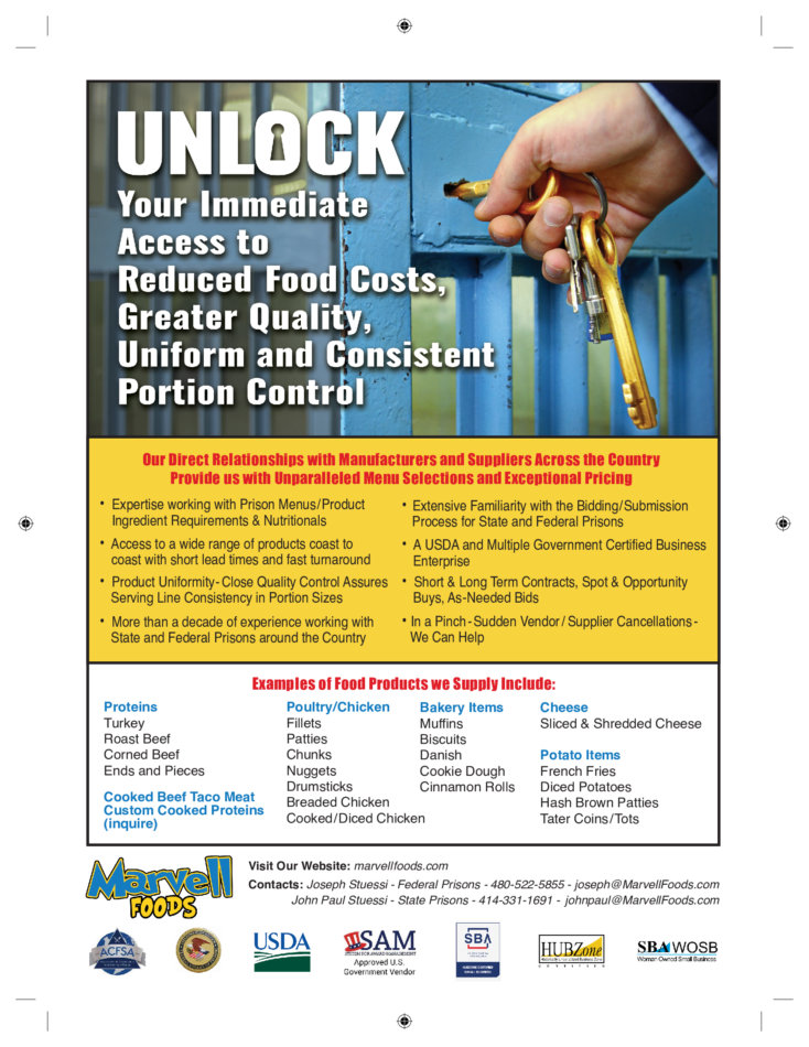 Prison Food Service, Food Service Associations, Federal Prison Food